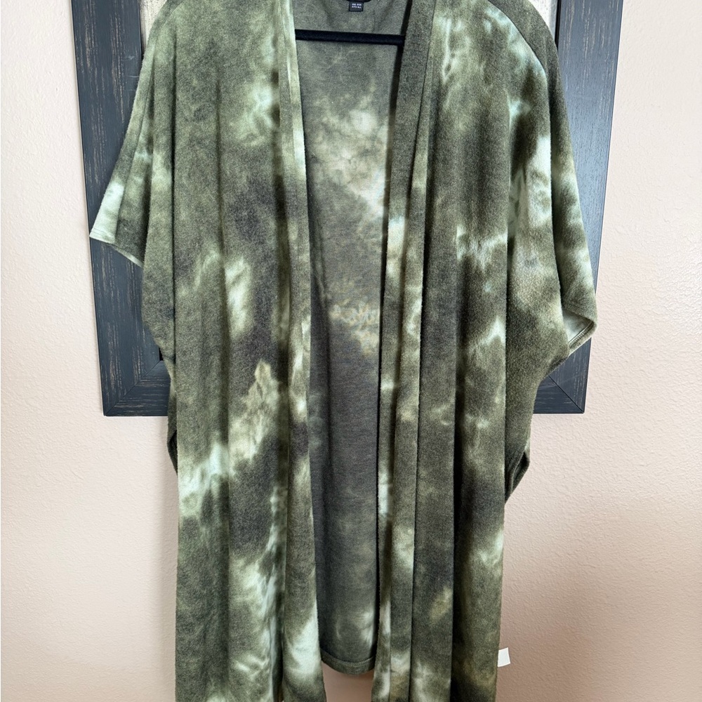 Yana K Olive Green Knit cap.  Great for layering or a quick throw.